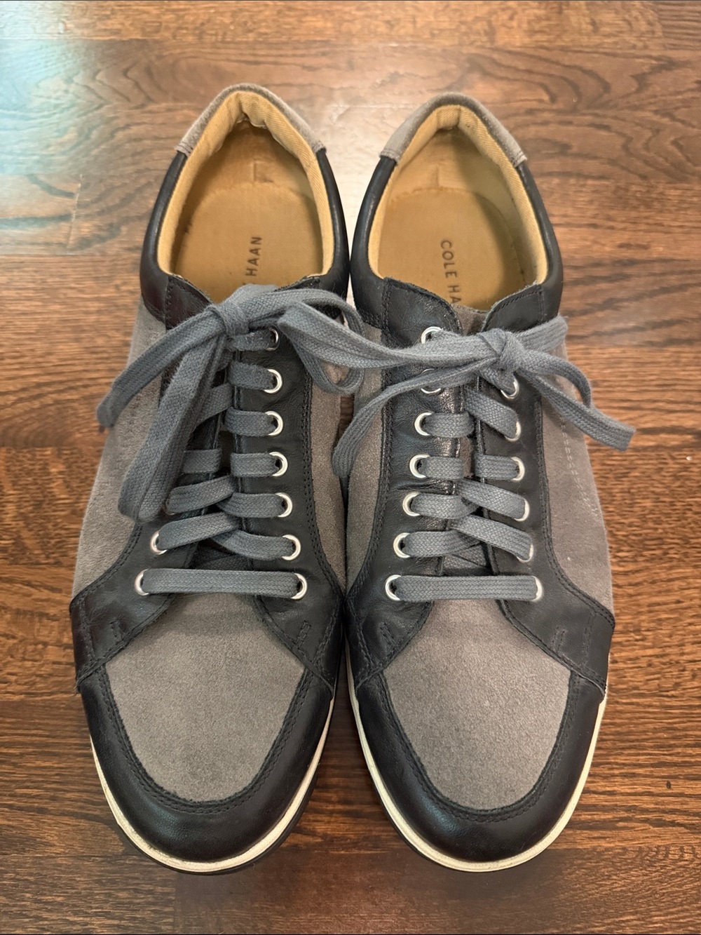 Men’s Cole Haan Gray Suede & Black Leather Sneakers